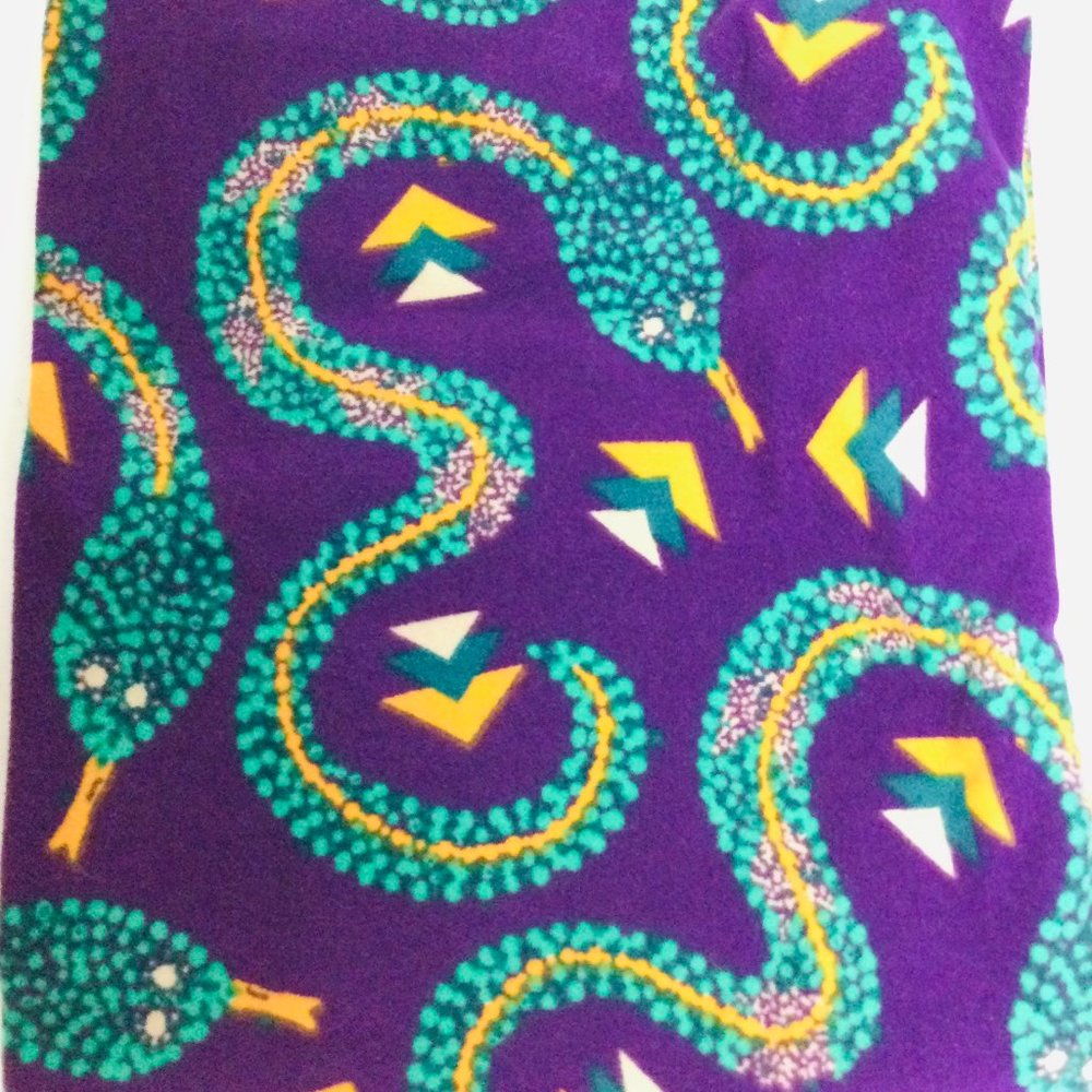 Lularoe Purple NWT Snake Leggings OS NEW WITH TAGS